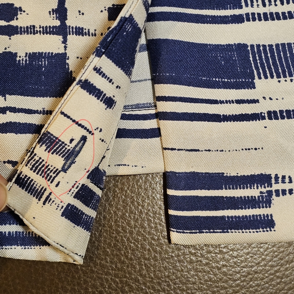 Max Mara Studio Franca Printed 100% Silk Shirt Blouse Abstract Striped Size 10 - Picture 16 of 16